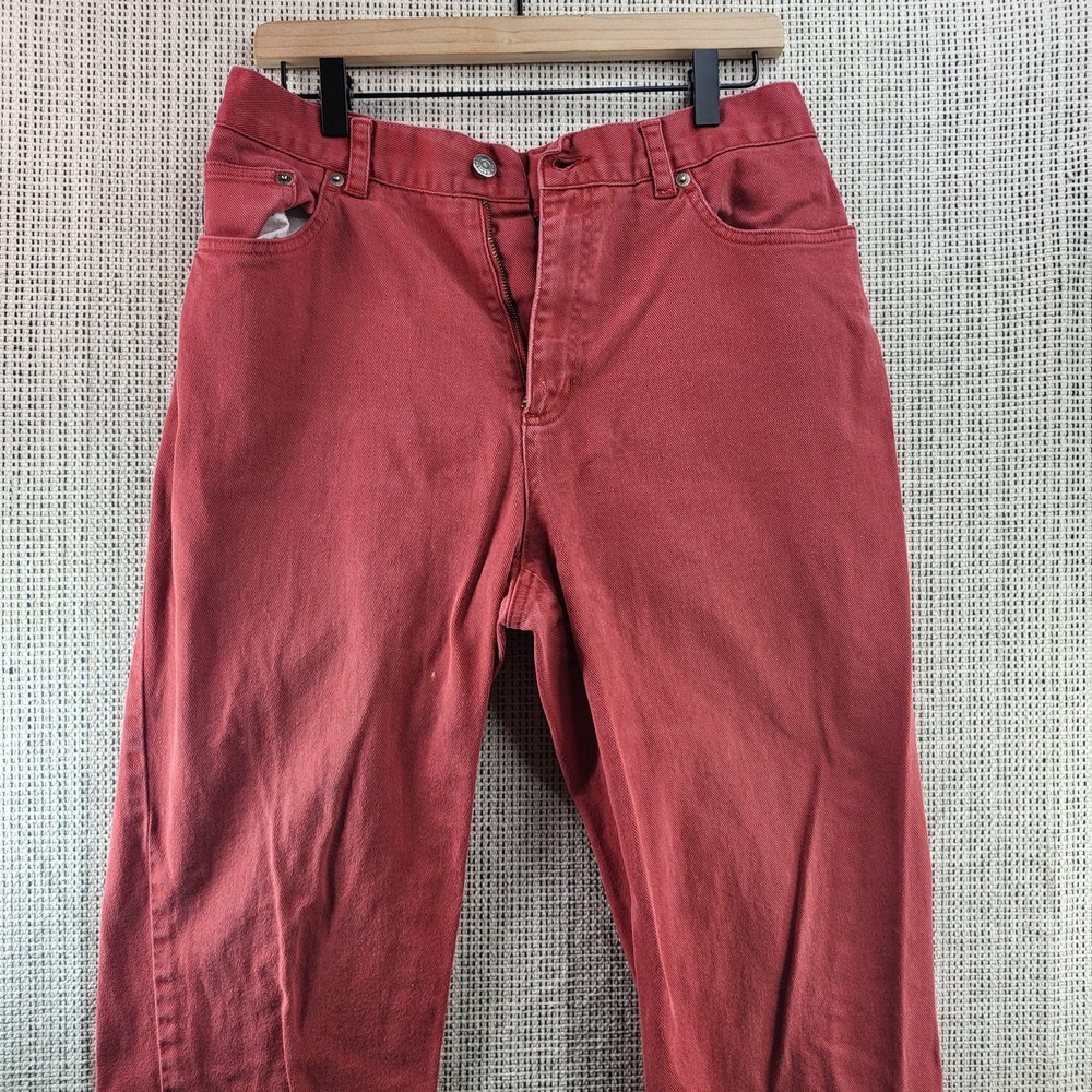 Lauren Jeans Co Ralph Lauren Jeans‎ Womens 10 Red High Rise Straight Denim